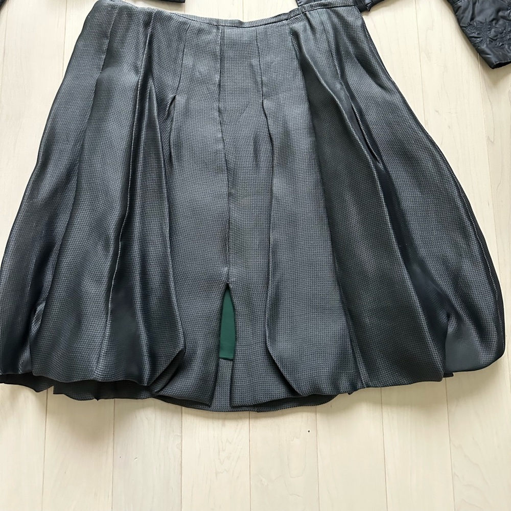 Giorgio Armani Charcoal A-Line Skirt